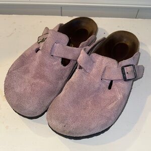 Birkenstock Blush Suede Mules